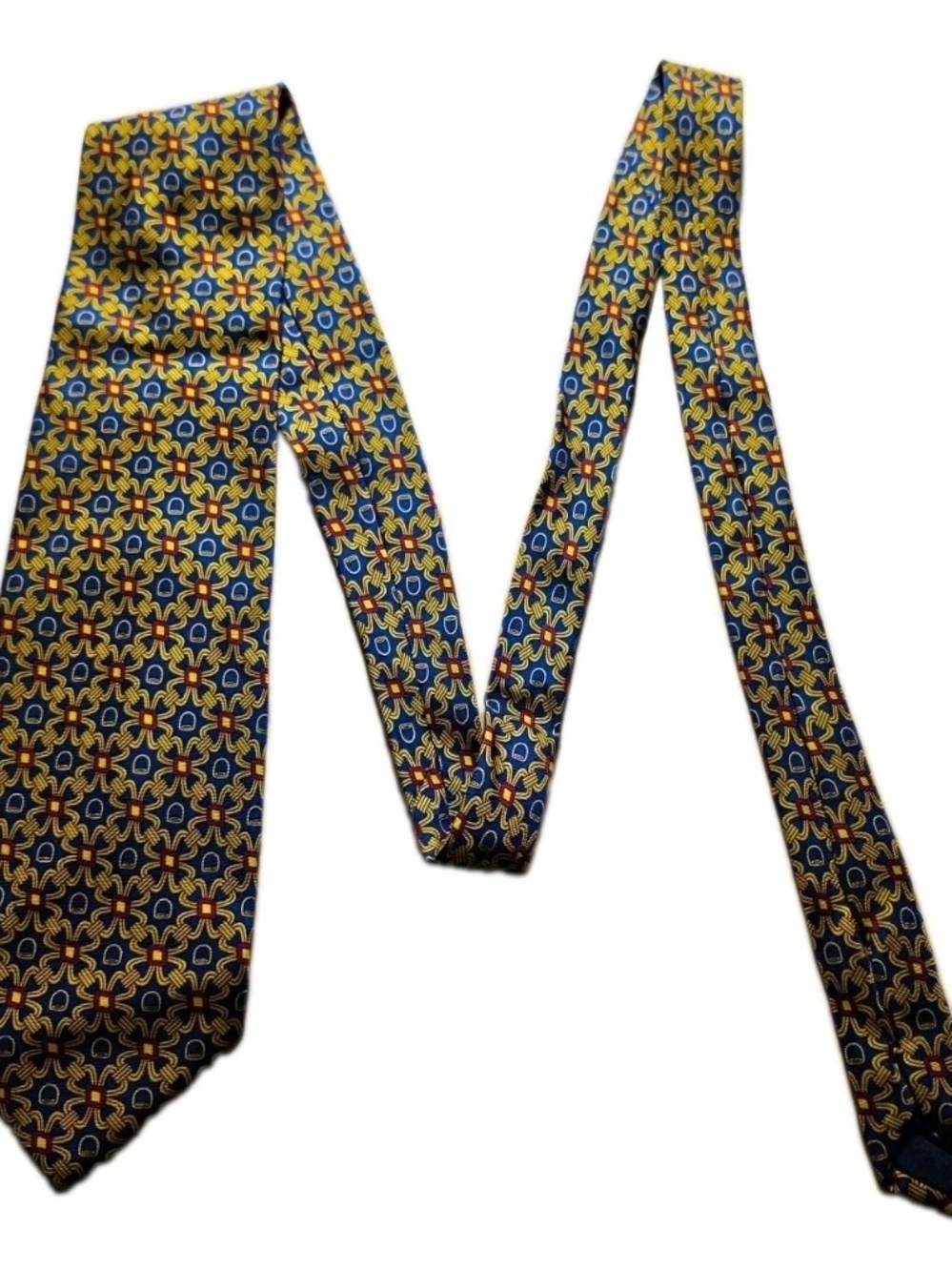 Paolo Gucci Ties Blue Gold Size One Size
